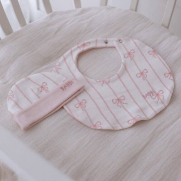 Pink Ruffle Collar Bow Newborn Gift Set - Picture 3 of 5